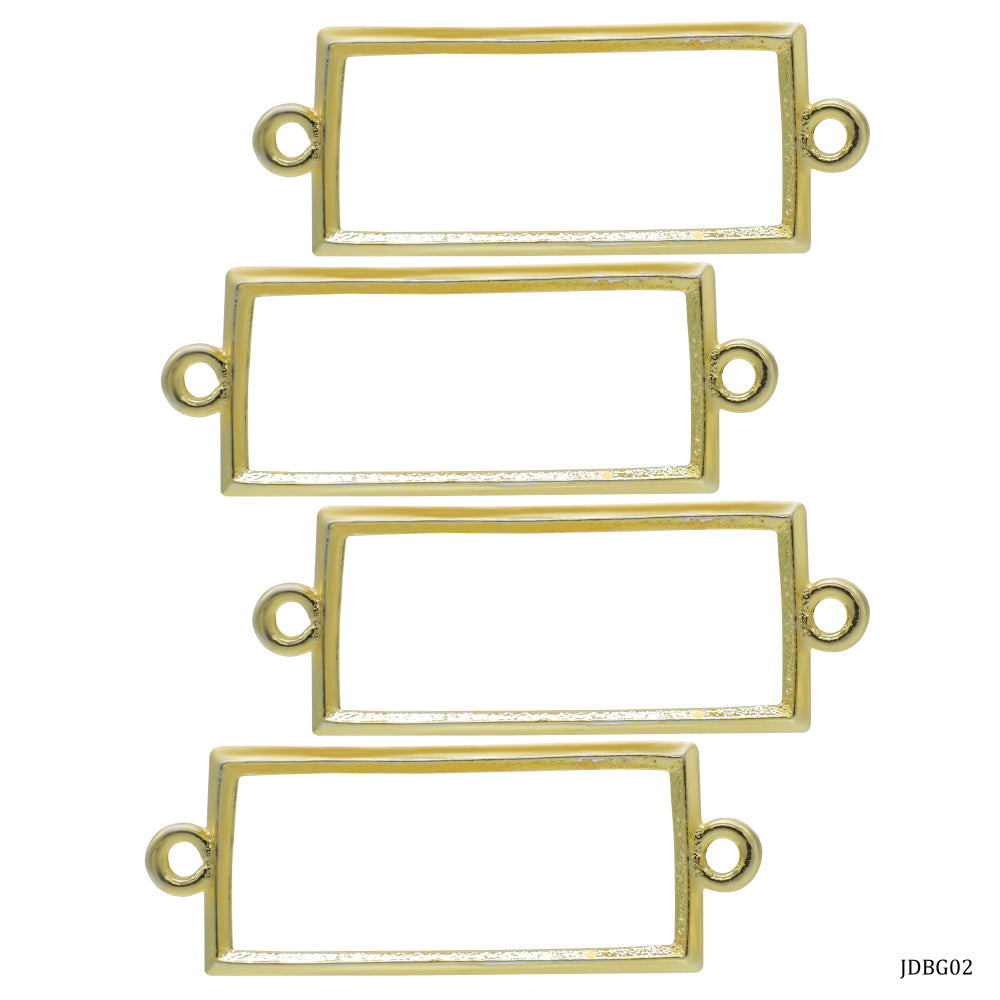 Jags Diy Bracelet Bezel 1Pcs Gold Rectangle JDBG02