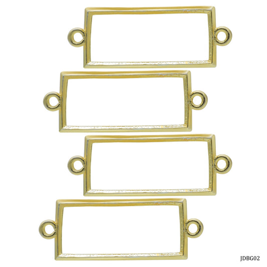 Jags Diy Bracelet Bezel 1Pcs Gold Rectangle JDBG02