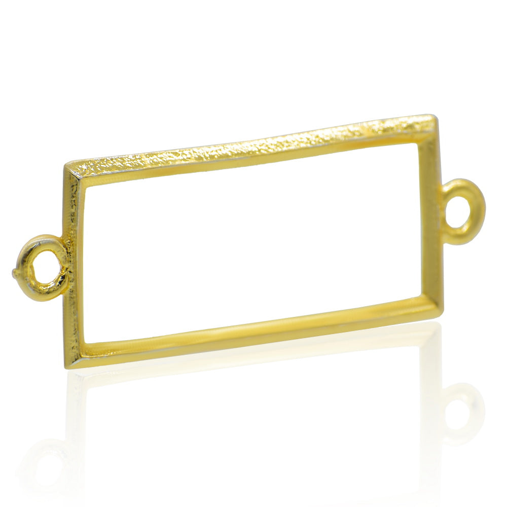 Jags Diy Bracelet Bezel 1Pcs Gold Rectangle JDBG02