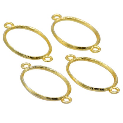 Jags Diy Bracelet Bezel 1Pcs Gold Ovel JDBG03