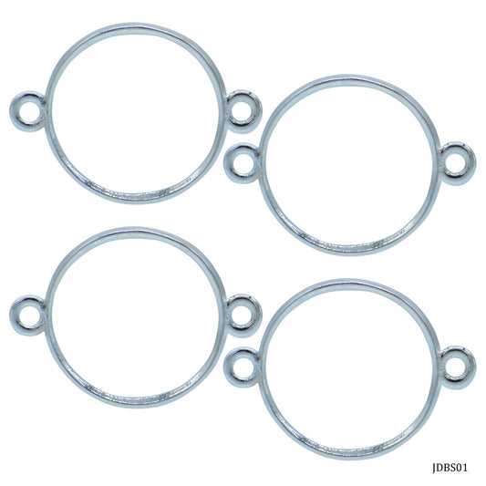 Jags Diy Bracelet Bezel 1Pcs Silver Round JDBS01