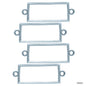 Jags Diy Bracelet Bezel 1Pcs Silver Rectangle JDBS02