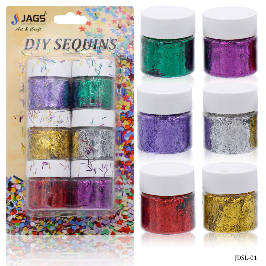 Jags Diy Sequins Line 6 Color Pack (1No) 30 Gsm JDSL-01