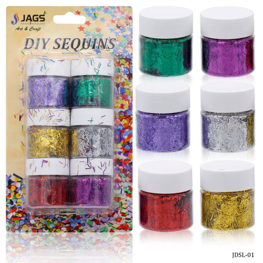 Jags Diy Sequins Line 6 Color Pack (1No) 30 Gsm JDSL-01