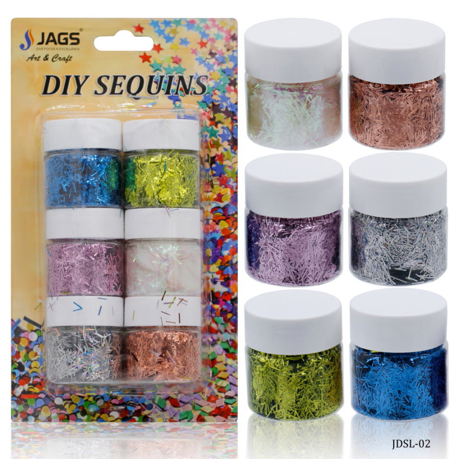 Jags Diy Sequins Line 6 Color Pack (2No) 30 Gsm JDSL-02