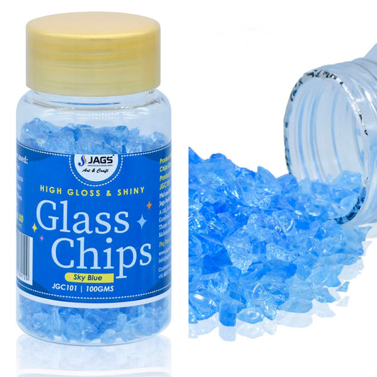 Jags Glass Chips 100GMS Sky Blue JGC101
