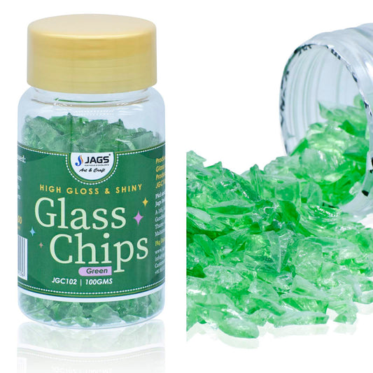 Jags Glass Chips 100GMS Green JGC102