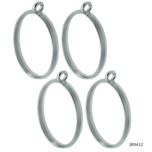Diy Metal Imitation 1Pcs Silver Ovel JRDA12