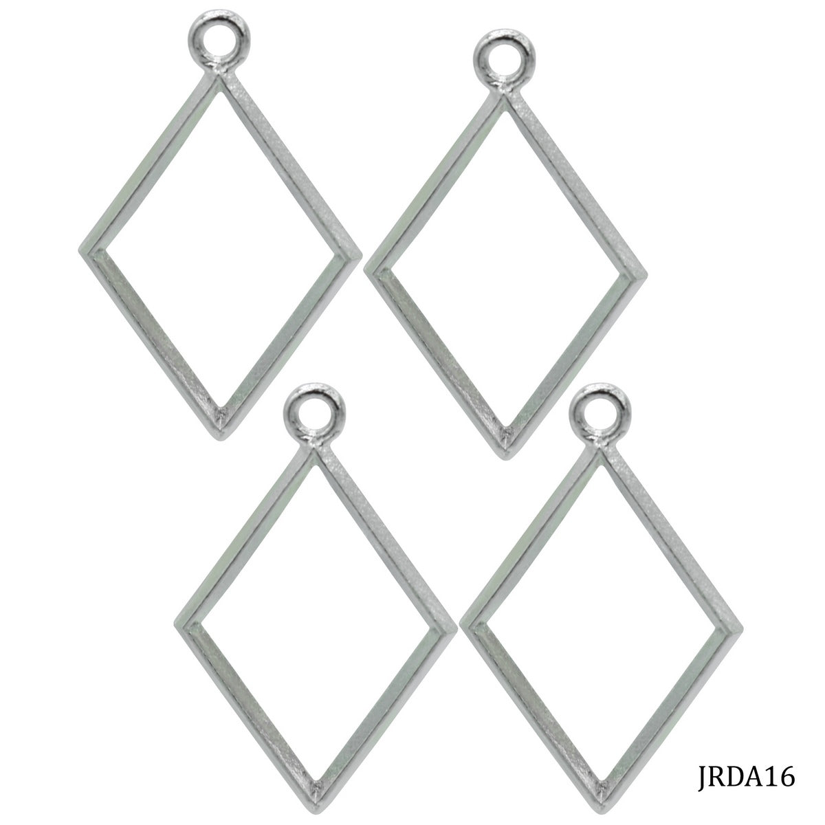 Diy Metal Imitation 1Pcs Silver Rhombus JRDA16