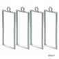 Diy Metal Imitation 1Pcs Silver Rectangle JRDA17