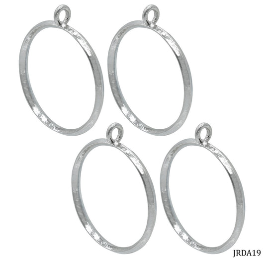 Diy Metal Imitation 1Pcs Silver Round Big JRDA19