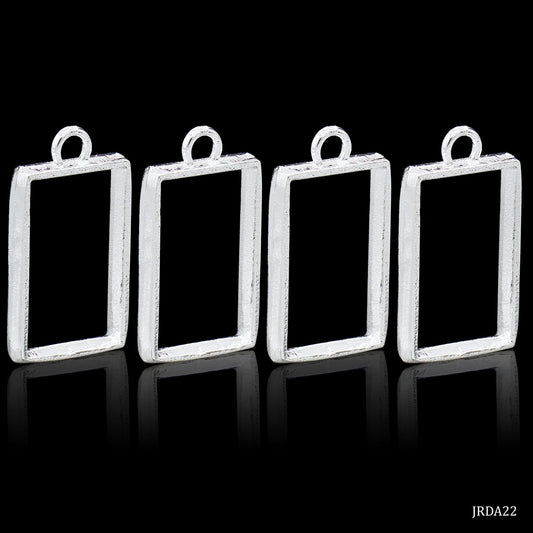 Diy Metal Imitation 1Pcs Silver Rectangle S JRDA22