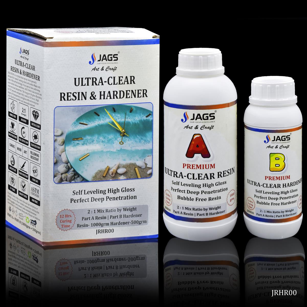 Ultra Clear Set Resin 1000Gms Hardner 500Gms JRHR00