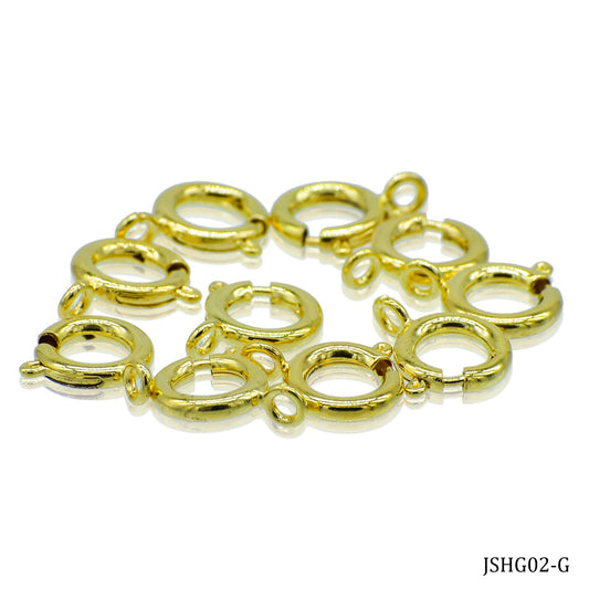 Jewellery Springring Hooks Big Gold Set Of 10Pcs