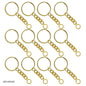 Key Chain Fitting Gold 12Pcs KF12PCGD