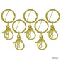 Key Chain Fitting Gold With Hook 5Pcs KF5PCGD