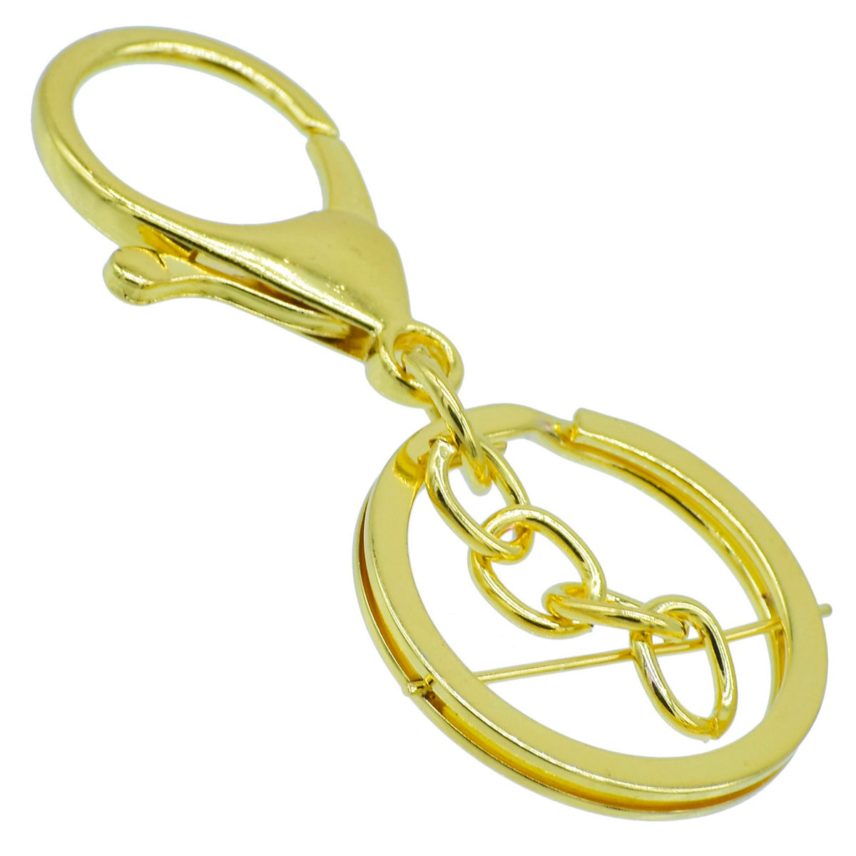 Key Chain Fitting Gold With Hook 5Pcs KF5PCGD