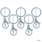 Key Chain Fitting Silver With Hook 5Pcs KF5PCSR