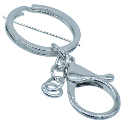 Key Chain Fitting Silver With Hook 5Pcs KF5PCSR