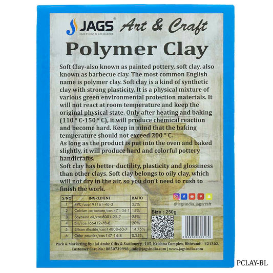 Polymer Clay 250gm Blue PCLAY-BL