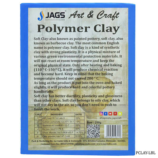 Polymer Clay 250gm Light Blue PCLAY-LBL