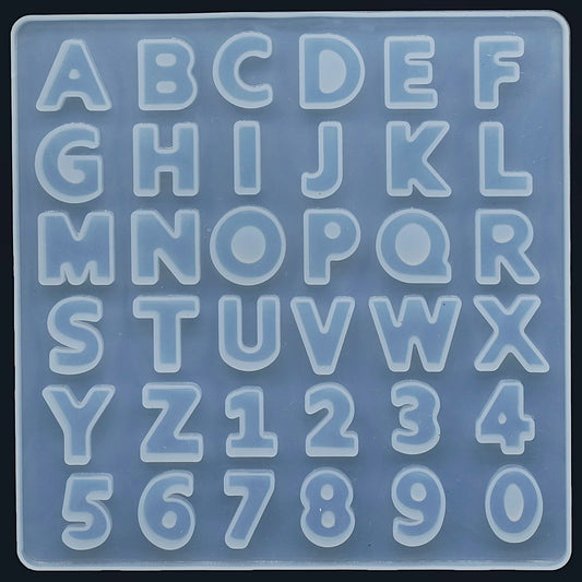 Silicone Mould AToZ And 0To9 36 Small SMABCDSS
