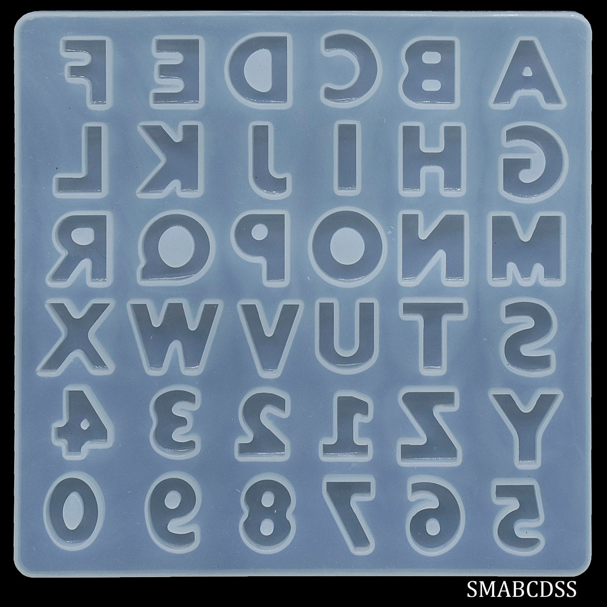 Silicone Mould AToZ And 0To9 36 Small SMABCDSS