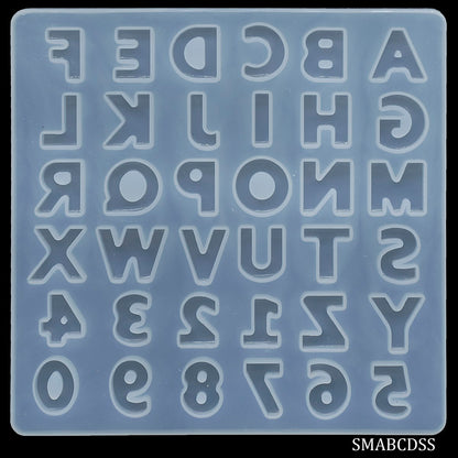 Silicone Mould AToZ And 0To9 36 Small SMABCDSS