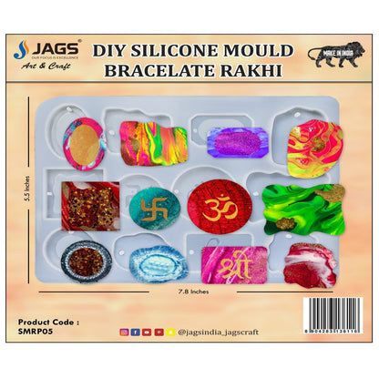 Silicone Mould Rakhi Bracelet Om Sri Swastik SMRP05