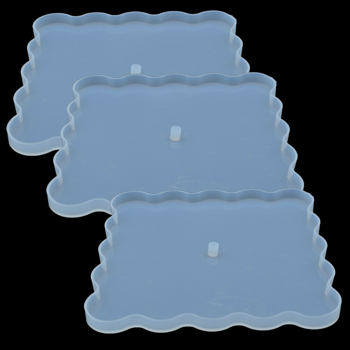 Silicone Mould Square Flower Design 3Pcs SMSF00
