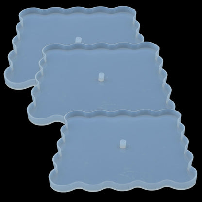 Silicone Mould Square Flower Design 3Pcs SMSF00