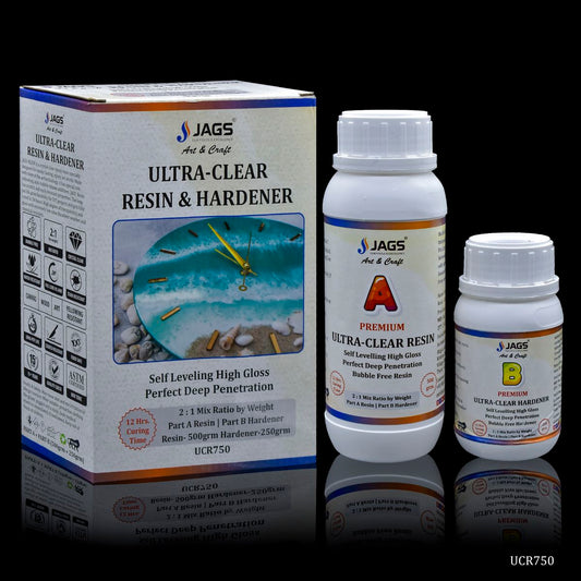 Ultra Clear Set Resin 500Gms Hardener 250Gms UCR750
