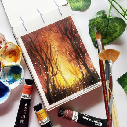 BRUSTRO ARTISTS' WATERCOLOUR SET OF 24 COLOURS X 12ML TUBES
