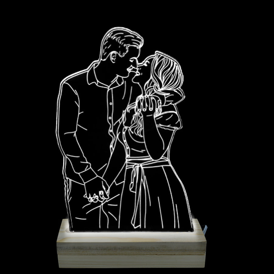 Wooden Stand With Led Light 5 Inch WSWL-5