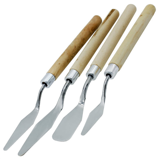 Painting Knife Wooden Handle Set Of 4pcs Y-801