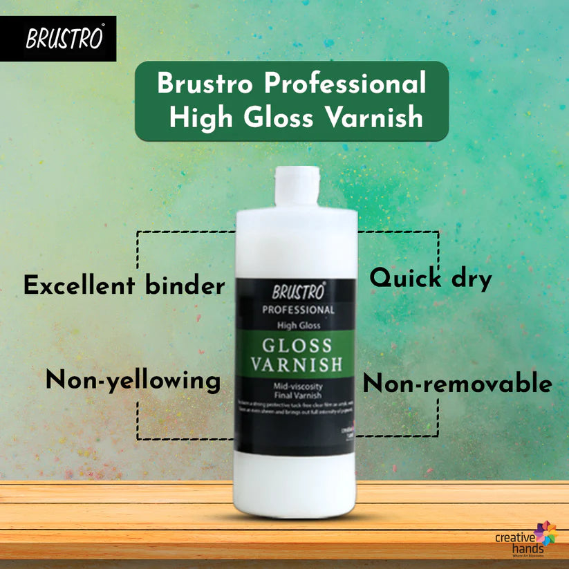 Brustro Artist's Varnish  High Gloss Finish 1000ml