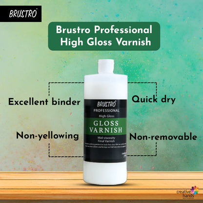 Brustro Artist's Varnish  High Gloss Finish 1000ml