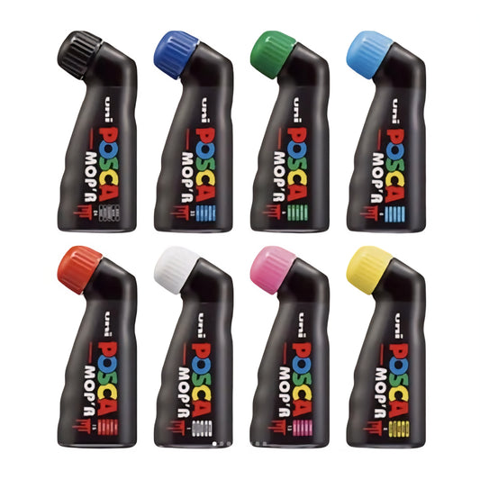 Uni-Ball Posca MOP’R PCM-22 Round Tip Paint Marker Multicolor Ink, Pack of 8