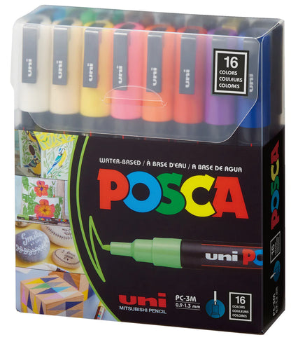 uni® POSCA® PC-5M, Water-Based Paint Markers (16 Pack)
