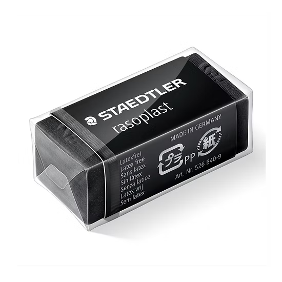 STAEDTLER 526 B40-09 RASOPLAST BLACK ERASER